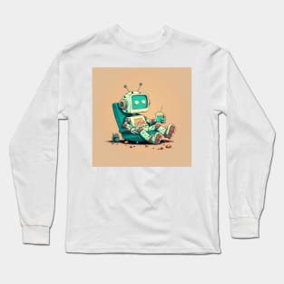 lazy Robot Long Sleeve T-Shirt